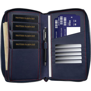 Full Grain Leather Family Passport <b>Holder</b> for Passports RFID Passport <b>Holder</b> and <b>Travel</b> <b>Document</b> Organizer Leather <b>Travel</b> Wallet - Product Image 1