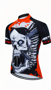 Conjunto de jersey de ciclismo para hombre, ropa de ciclismo transpirable de manga corta con pantalones cortos acolchados y bolsillo con cremallera - Product Image 2