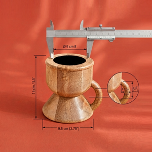 Brûleur d'encens en bois en forme de tasse charmant, finition naturelle lisse, haute qualité, parfait pour ajouter une touche cosy à n'importe quel espace - Product Image 2