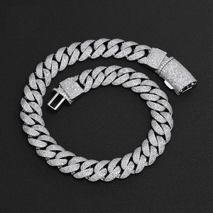 Mens Lab Grown Diamond 925 Silver Iced Out Cuban <b>Link</b> Bracelet Luxury Statement Fashion <b>Jewellery</b> - Product Image 2
