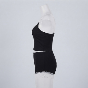 Ensemble de détente Reddito pour femme en satin de soie 100%, sans manches, col en V, couleur unie, short, deux pièces, vêtements de nuit pour adulte, style printemps, longueur genou - Product Image 2