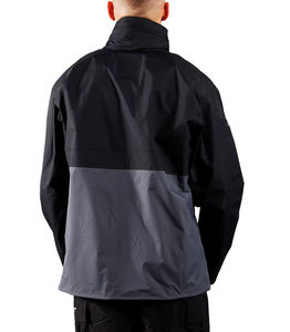 Men Waterproof Sporty <b>Windbreaker</b> Quarter Zip Jacket <b>Black</b> Gray Polyester Autumn Outdoor Wear - Product Image 5