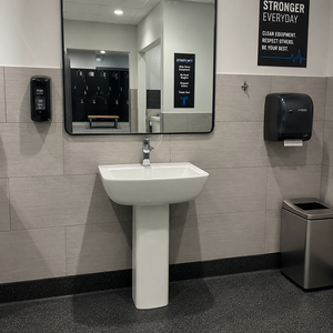 Lavabo Carré Moderne en Céramique Blanche avec Robinet à Levier, Évier Commercial en Granit 12L - Product Image 2