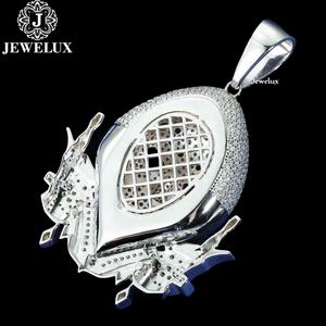 Breloques exclusives de luxe personnalisées en forme de croix, bijoux hip-hop en argent 925 plaqué or, certifiées IGI, unisexe, vente en gros - Product Image 1