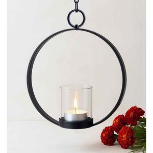 Support de bougie suspendu en fil de fer avec motif d'oiseau, gobelet à bougie vert, décoration de Noël pour la maison - Product Image 3