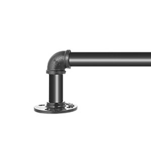 Corrimano per Scale in Tubo d'Acciaio al Carbonio da 8 Piedi, Capacità di Carico 440 LBS, Corrimano Industriale per Esterni in Ferro Battuto - Product Image 3