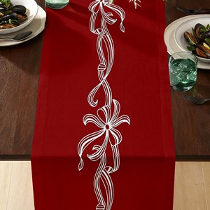 Custom Luxury Red Table Runner Embroidery Design Table Runner Festival Party <b>Decorative</b> for <b>Valentine</b> - Product Image 2
