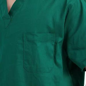 Nursing <b>Scrubs</b> <b>Top</b> Medical Hospital Workwear <b>Scrub</b> Uniform Set Breathable Cotton Blend Straight Pant Wholesale - Product Image 3