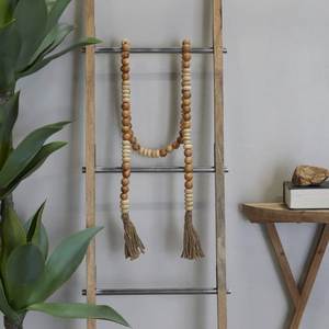 Guirlande de boules en bois rustique, centre de table fait main, décoration naturelle pour étagère et cheminée, pour événements festifs - Product Image 1