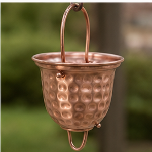 ชุดถังแขวนโซ่ทองแดงสำหรับตกแต่งสวนกลางแจ้ง สไตล์เรียบง่าย - Product Image 5