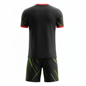 ชุดฟุตบอลยูนิเซ็กซ์พร้อมกางเกงขาสั้น ชุดโยคะ ชุดออกกำลังกายสองชิ้น ชุดฝึกซ้อมฟุตบอล ชุดกีฬาฟิตเนส รับผลิตตามแบบ OEM - Product Image 2