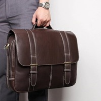 Sac fourre-tout léger et durable de grande capacité, sacoche pour ordinateur portable de 14 pouces, sacoche en cuir véritable pour hommes, usage quotidien