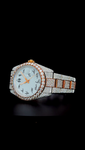 Exclusive Custom Kamasutra Dial <b>Iced</b> <b>Out</b> <b>Watch</b> VVS Moissanite Diamond Two-Tone Luxury <b>Watch</b> Rose Gold Plated Hip Hop <b>Watch</b> - Product Image 6