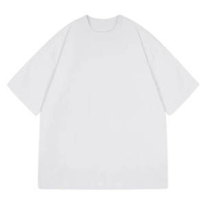 Men Super Heavyweight Blank T Shirt <b>White</b> Oversized Cotton Short Sleeve Crew Neck Minimal <b>Plain</b> <b>Tee</b> OEM Supply - Product Image 1