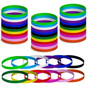 120 Pezzi Braccialetti in Silicone Unisex Elastici e Estensibili, Vuoti per Squadre Sportive - Product Image 2