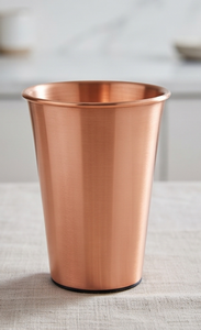Vaso de Cobre Puro Liso Hecho a Mano, Taza de Metal para Agua, Accesorios de Bar Ayurvédicos - Product Image 2