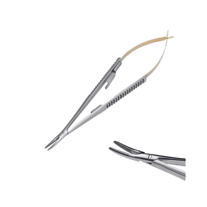 Portaagujas Profesional Castroviejo TC 18cm Recto Curvo de Carburo de Tungsteno y Acero Inoxidable, Juego de Microinstrumentos Manuales - Product Image 3