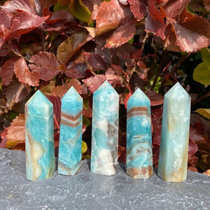 Hermosa Torre de Amazonita Natural Premium, Cristal Pulido, Marca MUNTAHA AGATE, Tamaño 4-6 Pulgadas, Feng Shui - Product Image 2