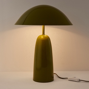 Lámpara de Mesa Metálica Olive Dome con Acabado Brillante, Diseño de Hongo, Construcción de Hierro Resistente, Iluminación Ambiental Suave para una Decoración Elegante - Product Image 2