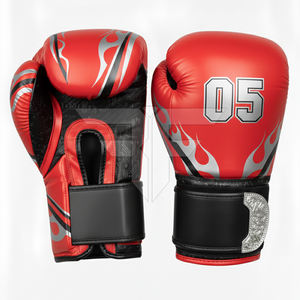 Gants de boxe en cuir personnalisés sur mesure avec fermeture auto-agrippante, gants d'entraînement de boxe de qualité supérieure, évacuation de l'humidité, personnalisables - Product Image 2
