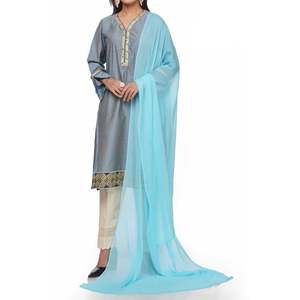 Bầu Trời màu xanh đồng bằng nhuộm voan dupatta - Product Image 1