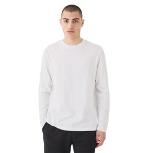 Camiseta de Hombre de Cuello Redondo, Color Liso, Alta Calidad, 100% Algodón, OEM Personalizado, Larga, Antiarrugas, Transpirable, Estilo Urbano, 180g, 2026 - Product Image 1