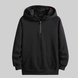 Custom half Zip Hoodie Boxy Cropped Heavyweight Zip up Hoodie Distressed Applique Patch Embroidery Acid Wash Zip up Hoodie Men - Product Image 5