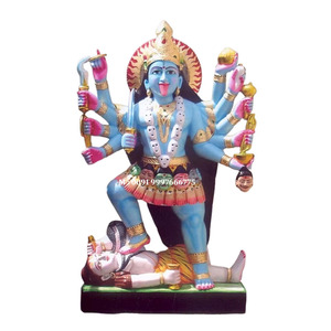 Statue de la déesse Kali Mata en marbre durable de qualité supérieure et au design artisanal étonnant, pour la décoration et la vénération. - Product Image 5