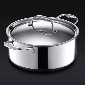 Casserole élégante en acier inoxydable, conçue pour la cuisson quotidienne, le rangement et le service, offrant une grande fonctionnalité - Product Image 2