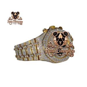 Refined Crystal Analog <b>Watch</b> with Steel Housing and Link Bracelet - Product Image 3