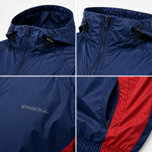 Ensemble Survetement OEM Personnalisé Homme, Blouson et Pantalon de Survêtement Imperméable Coupe-Vent Réfléchissant en Polyester et Nylon pour Sports de Plein Air - Product Image 2