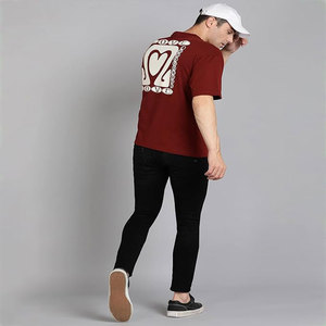 Camiseta de Verano de Moda, 230 g/m², 100% Lavado Ácido, Hombros Descubiertos, Manga Tres Cuartos, Estilo Vintage Urbano - Product Image 4