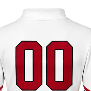 Ensemble uniforme de cheerleading sublimé rouge et blanc à manches longues avec jupe plissée – Tenue de sport d'équipe pour entraînement et performance – Personnalisable - Product Image 5