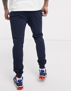 <b>Men's</b> <b>Navy</b> Blue Cotton Sweatpants Elastic Waist Side Pockets Casual <b>Joggers</b> Midweight Knitted Autumn Wear - Product Image 4