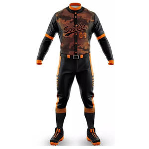 Ensembles d'uniformes de baseball respirants pour hommes grandes tailles, personnalisables, 100 % polyester, séchage rapide, durables, vente en gros - Product Image 5