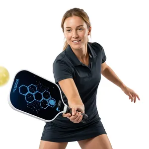 ไม้พายพิกเคิลบอลแบบพกพา Pickleball United LEDGER ขนาด 16 มม. ทำจากไฟเบอร์กลาส ดีไซน์รู 40 รู สำหรับฝึกซ้อมกลางแจ้ง ตกแต่งรูพร้อมโลโก้ตามสั่ง - Product Image 3