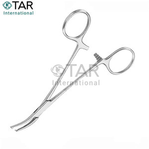 คีมหนีบหลอดเลือด HALSTED MOSQUITO ARTERY FORCEPS 1X2 TEETH CURVED 12.5CM คีมหนีบหลอดเลือดคุณภาพสูง แบบโค้ง  สำหรับการผ่าตัด - Product Image 5