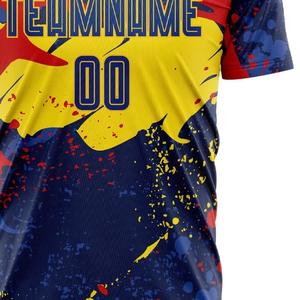 Camiseta de Fútbol Sublimada Personalizada, Cuello Redondo, Manga Corta, Secado Rápido, Poliéster, Impresión con Nombre del Equipo, Ropa Deportiva Unisex para Todas las Temporadas - Product Image 2