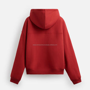 Alta calidad 300 Gsm Sudadera con capucha de gran tamaño en blanco Sudadera con capucha corta Streetwear Boxy Plain Hombres Sudadera con capucha - Product Image 4