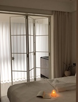 Porte en acier française fine à ouverture manuelle, surface finie, pour villas et appartements de luxe