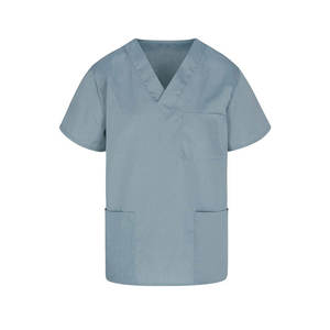 Luxury Design Men <b>Scrub</b> <b>Tops</b> Short Sleeves Comfortable Breathable Anti-Wrinkle Custom Logo Size Hospital Seamless Men <b>Scrub</b> <b>Tops</b> - Product Image 1