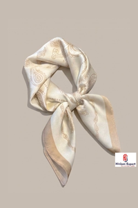 Custom Printed Short <b>Scarf</b> Fabric High Quality OEM ODM White Label Textile Manufacturer Fashion Accessories Export Supplier - Product Image 4