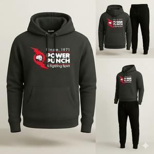 เสื้อฮู้ดดี้คนท้องผ้าฟลีซเนื้อหนา 380gsm ทรงปกติ สวมใส่สบาย พร้อมลายปักพิมพ์นูน ชุดเซ็ตสองชิ้น กางเกงวอร์มขายาว ผู้ชาย สั่งทำได้ เสื้อพูลโอเวอร์ - Product Image 4