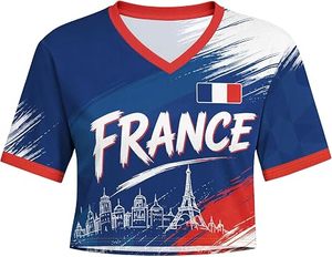 Soccer <b>Cup</b> 2026 Shirts for Men Brazil Argentina USA Jersey Y2k V Neck Crop Tops 100% Polyester Customizable - Product Image 2