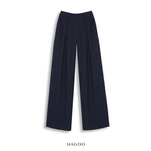 Q737 <b>Women</b> Casual Summer Pinstripe Blazer <b>Trousers</b> Set Short Sleeve Contrast Color Mid Waist Wide Leg Pants <b>Suit</b> Office - Product Image 5