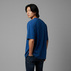 T-shirts pour hommes tendance, style streetwear, surdimensionnés, 100% coton, écologiques, logo imprimé en sérigraphie personnalisé, tee-shirt uni pour homme - Product Image 6
