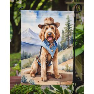 Otterhound Cowboy Welcome Garden Flag Boîte aux lettres multicolore Drapeau décoratif de cour Bannière Patio Illustration pour parterres de fleurs Taille de la cour - Product Image 3