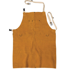 Delantal de cuero profesional para soldadura, corte y tareas de taller industrial. Delantal de cuero resistente para soldar. - Product Image 1