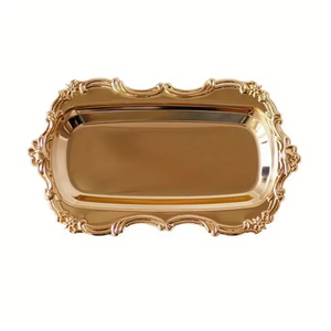 Durable Stainless Steel <b>Tray</b> Unique Pattern Catering Use Metal Serving <b>Tray</b> Amazing Design for Buffet and Catering - Product Image 6