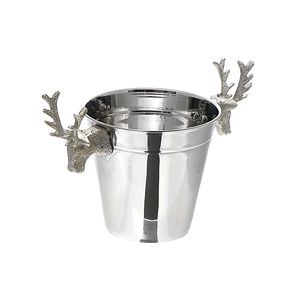 Seau à glace en acier inoxydable en forme de tête de cerf, style classique, design durable pour les fêtes, les célébrations de Noël et les bars - Product Image 3